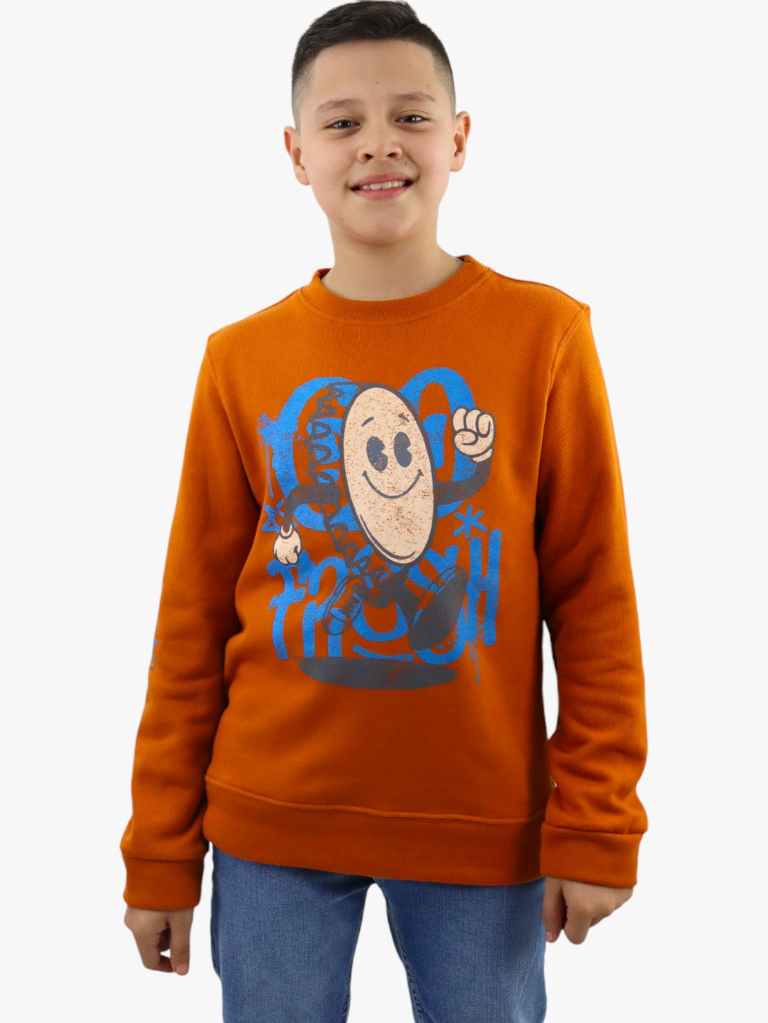 Sudadera cerrada smiley de color naranja (NUEVA TEMPORADA)