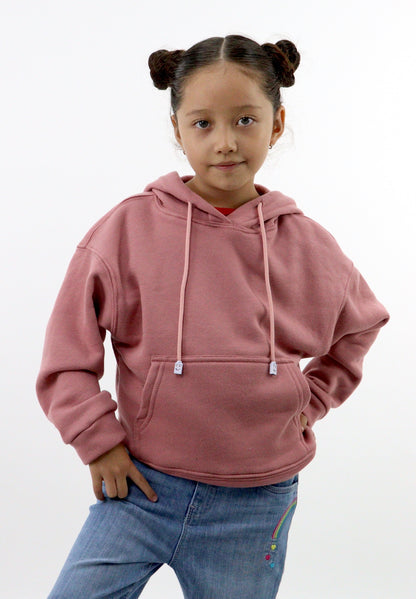 Sudadera cerrada de color rosa palo