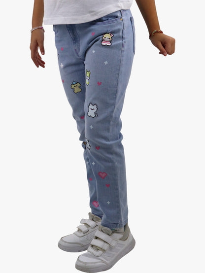 Jeans mom clasic con estampado de animalitos (NUEVA TEMPORADA)