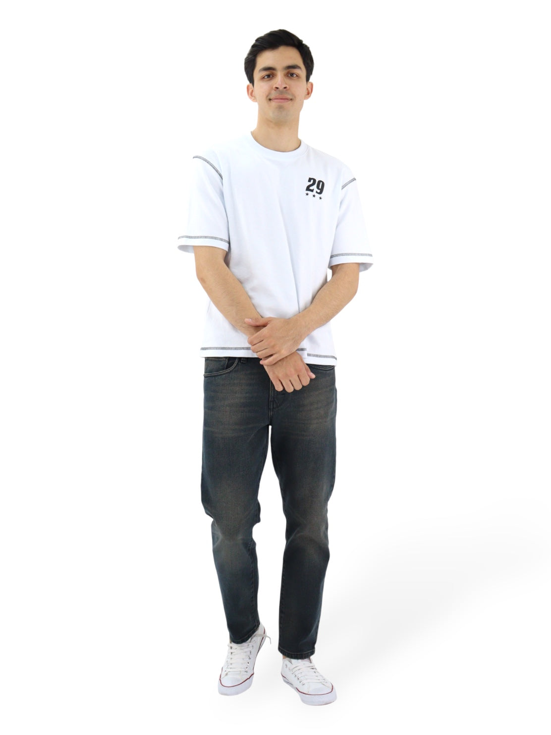 Jeans Slim Con Tinta