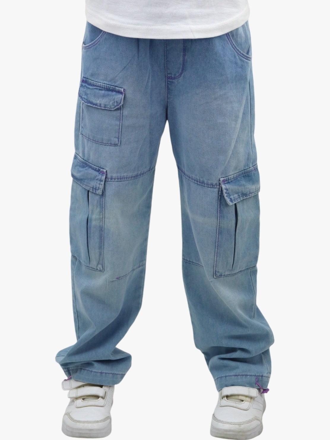 Jeans cargo parachute de color azul claro (NUEVA TEMPORADA)