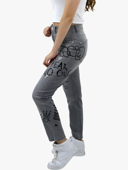 Jeans mom clasic con estampado (NUEVA TEMPORADA)