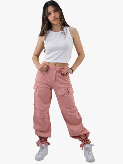 Pantalón cargo de color rosa (NUEVA TEMPORADA)