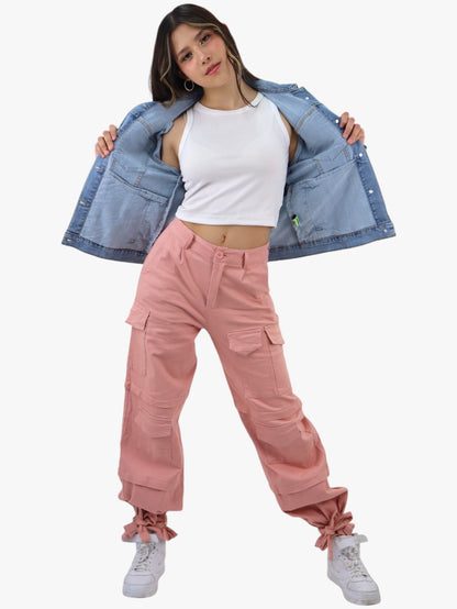 Pantalón cargo de color rosa (NUEVA TEMPORADA)