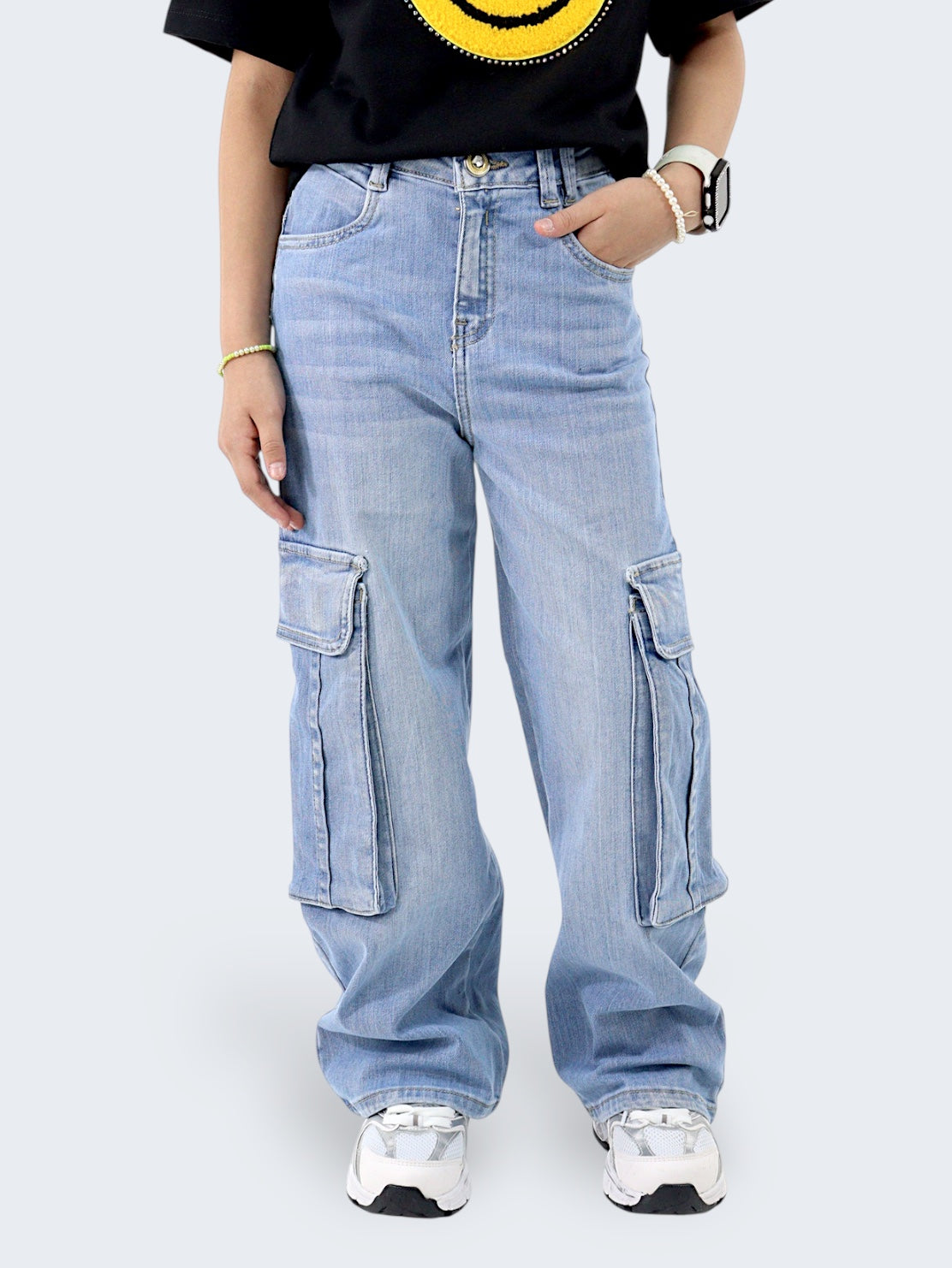 Jeans Wide Leg Cargo