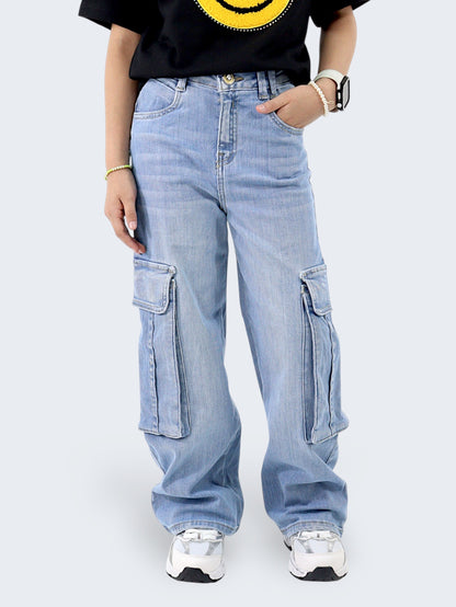 Jeans Wide Leg Cargo