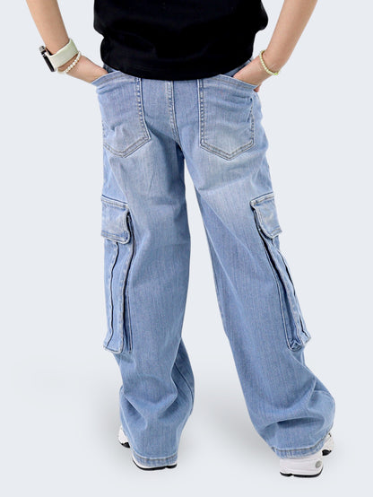Jeans Wide Leg Cargo