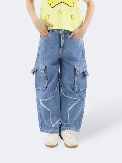Jeans Wide Leg Cargo