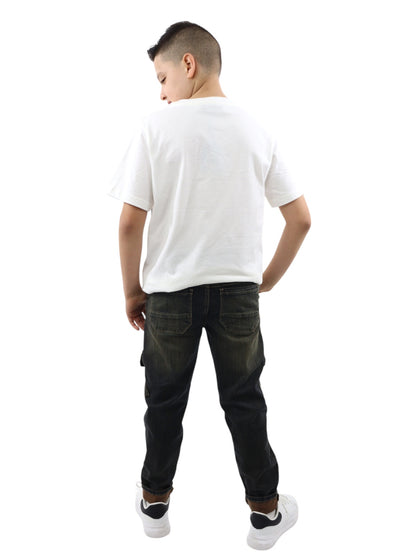 Jeans loose fit con tinta