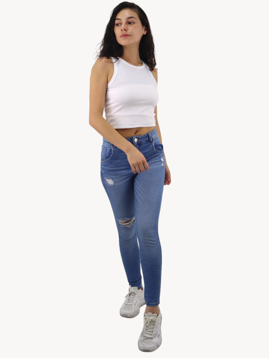 Jeans skinny con destrucción (NUEVA TEMPORADA)