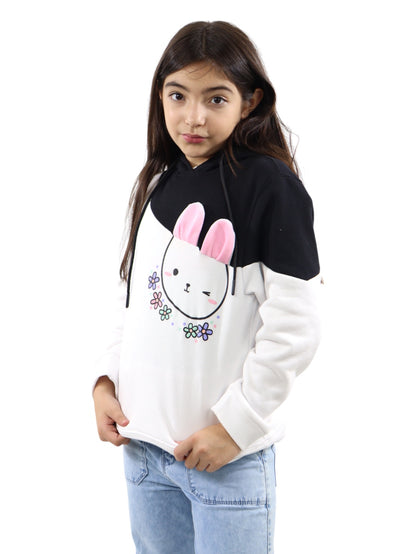 Sudadera bicolor con capucha