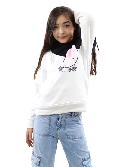 Sudadera bicolor con capucha