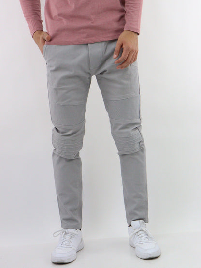 Jeans estilo biker de color gris