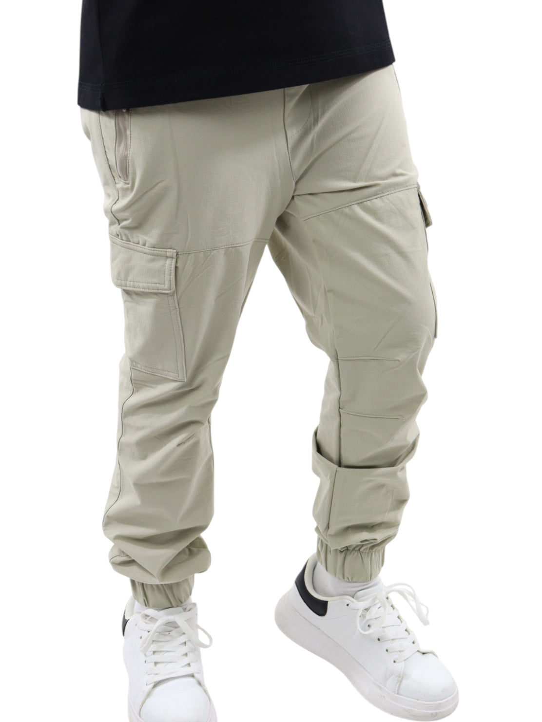 Jogger cargo tipo pants beige