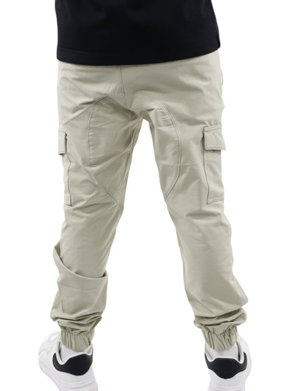 Jogger cargo tipo pants beige