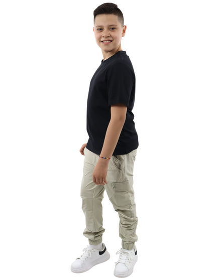 Jogger cargo tipo pants beige