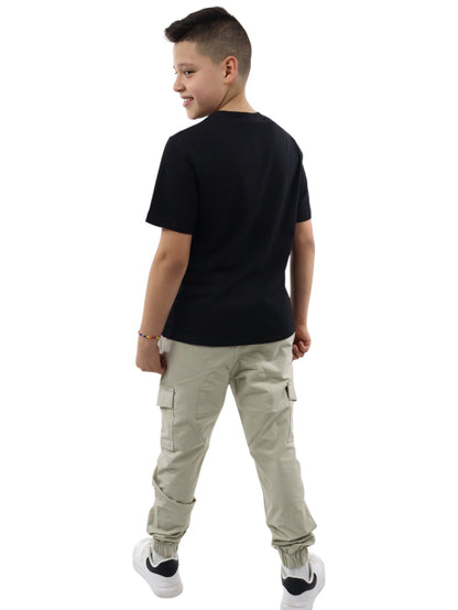 Jogger cargo tipo pants beige
