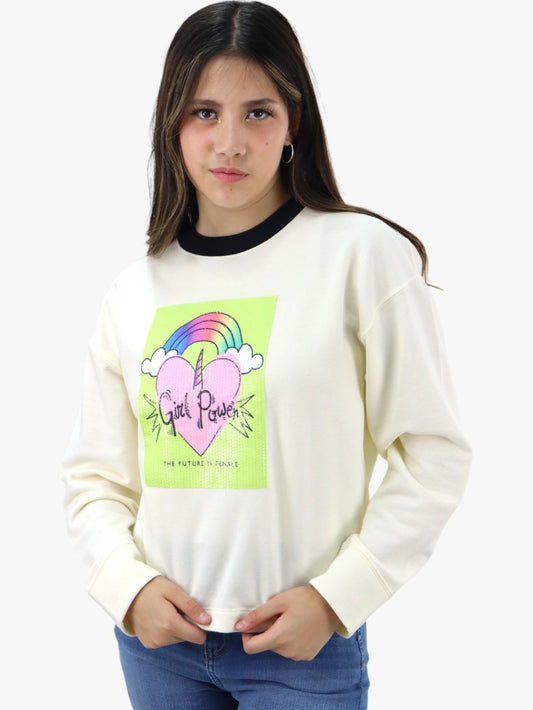 Sudadera con diseño de lentejuela arcoíris (NUEVA TEMPORADA)