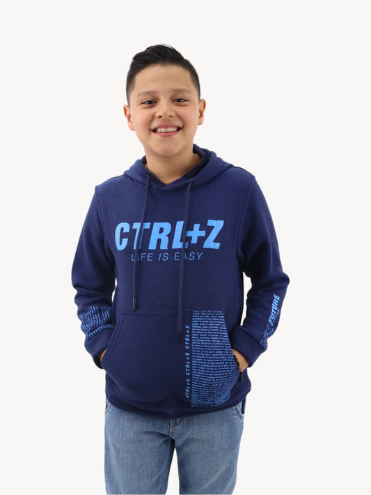 Sudadera con capucha de color azul (NUEVA TEMPORADA)