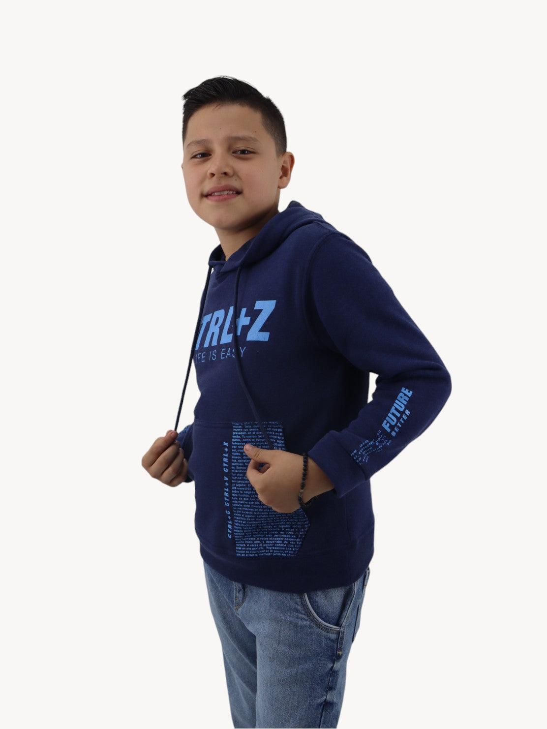 Sudadera con capucha de color azul (NUEVA TEMPORADA)