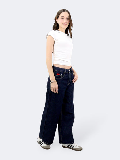 Jeans Wide Leg-Tiro Alto