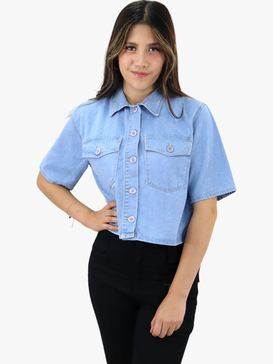 Camisa denim de color azul claro (NUEVA TEMPORADA)