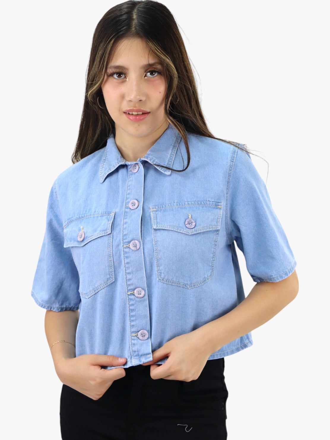 Camisa denim de color azul claro (NUEVA TEMPORADA)