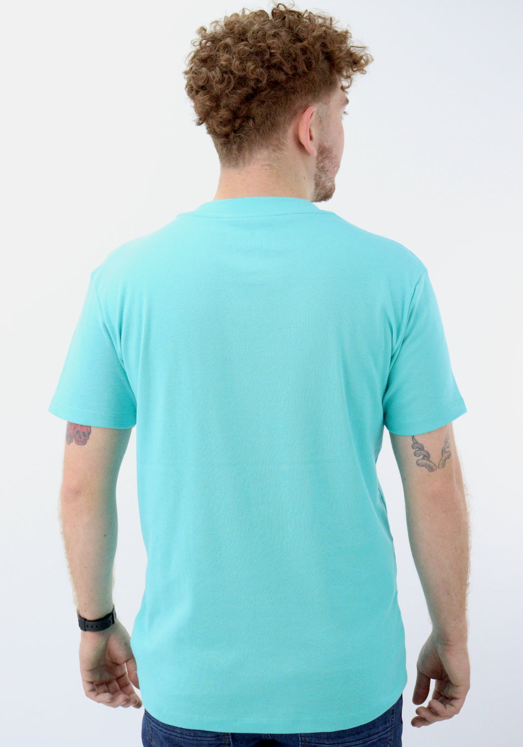 Playera manga corta de color verde aqua