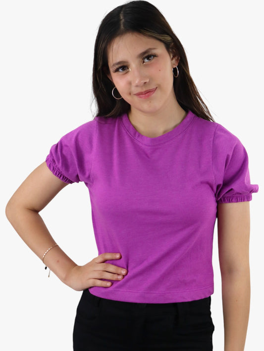 Playera manga corta de color morado (NUEVA TEMPORADA)