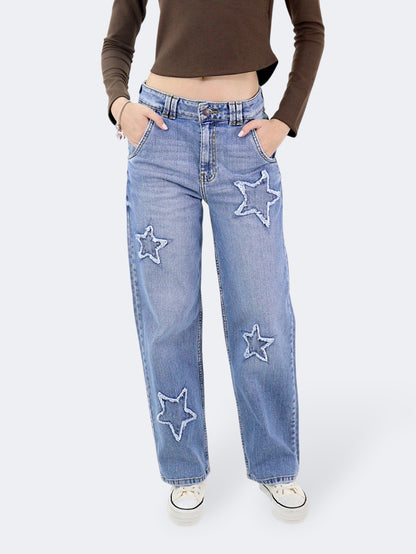 Jeans Baggy-Tiro Alto