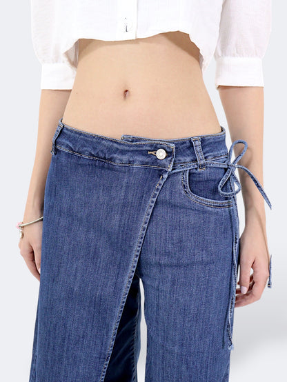 Jeans Wide Leg-Tiro Medio