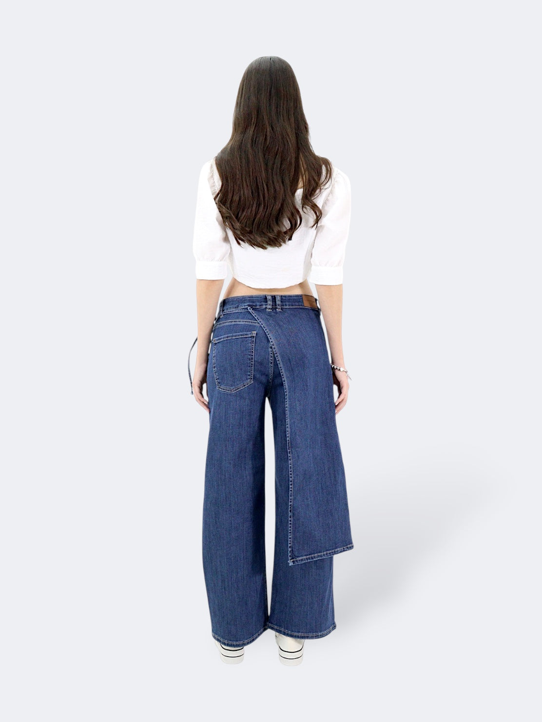 Jeans Wide Leg-Tiro Medio