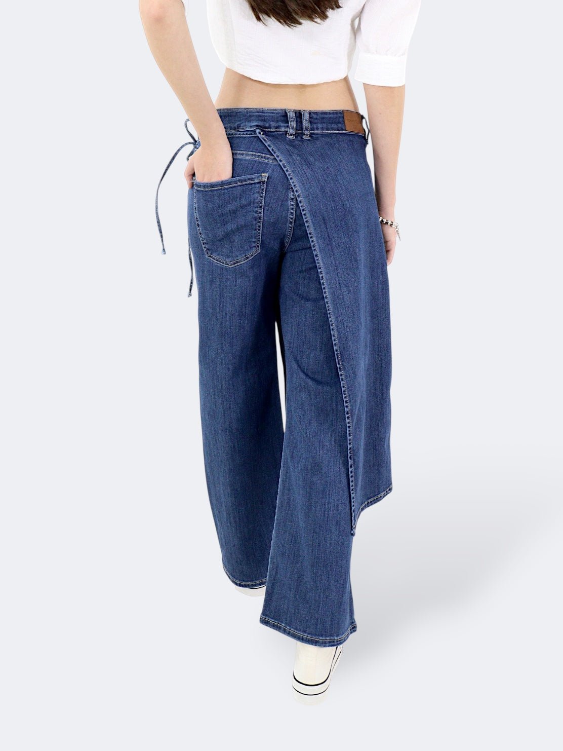 Jeans Wide Leg-Tiro Medio