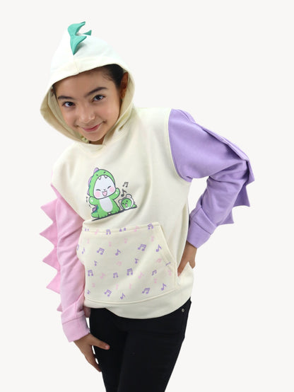 Sudadera multicolor con diseño en capucha de dinosaurio (NUEVA TEMPORADA)