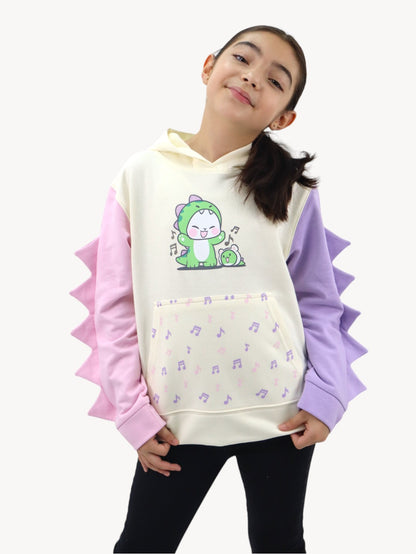 Sudadera multicolor con diseño en capucha de dinosaurio (NUEVA TEMPORADA)