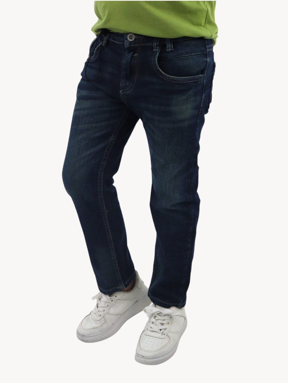 Jeans slim de color azul oscuro con destrucción (NUEVA TEMPORADA)