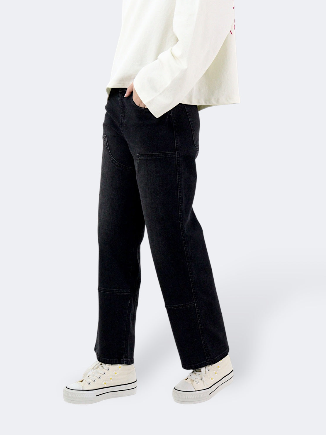 Jeans Baggy-Tiro Alto