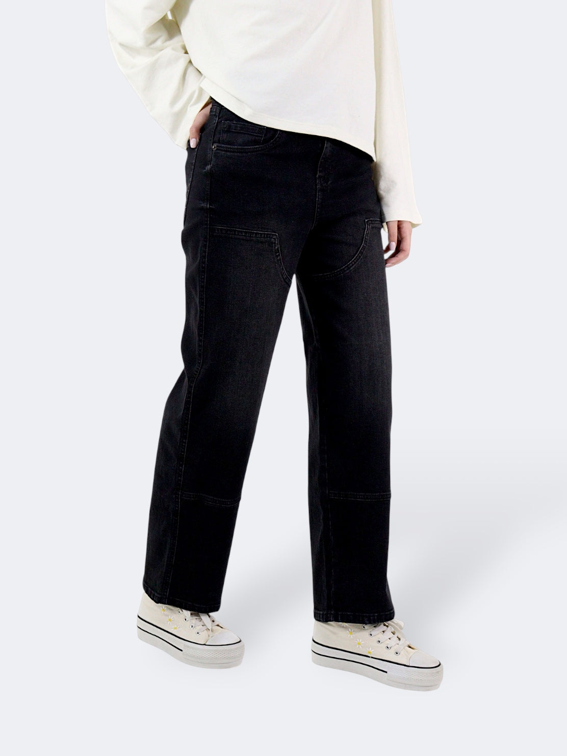 Jeans Baggy-Tiro Alto