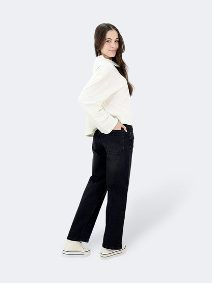 Jeans Baggy-Tiro Alto