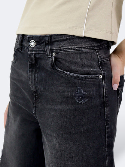 Jeans Wide Leg-Tiro Alto