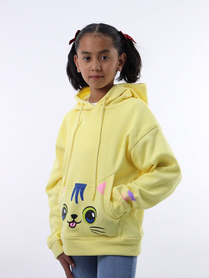 Sudadera de color amarillo con estampado de gato (NUEVA TEMPORADA)