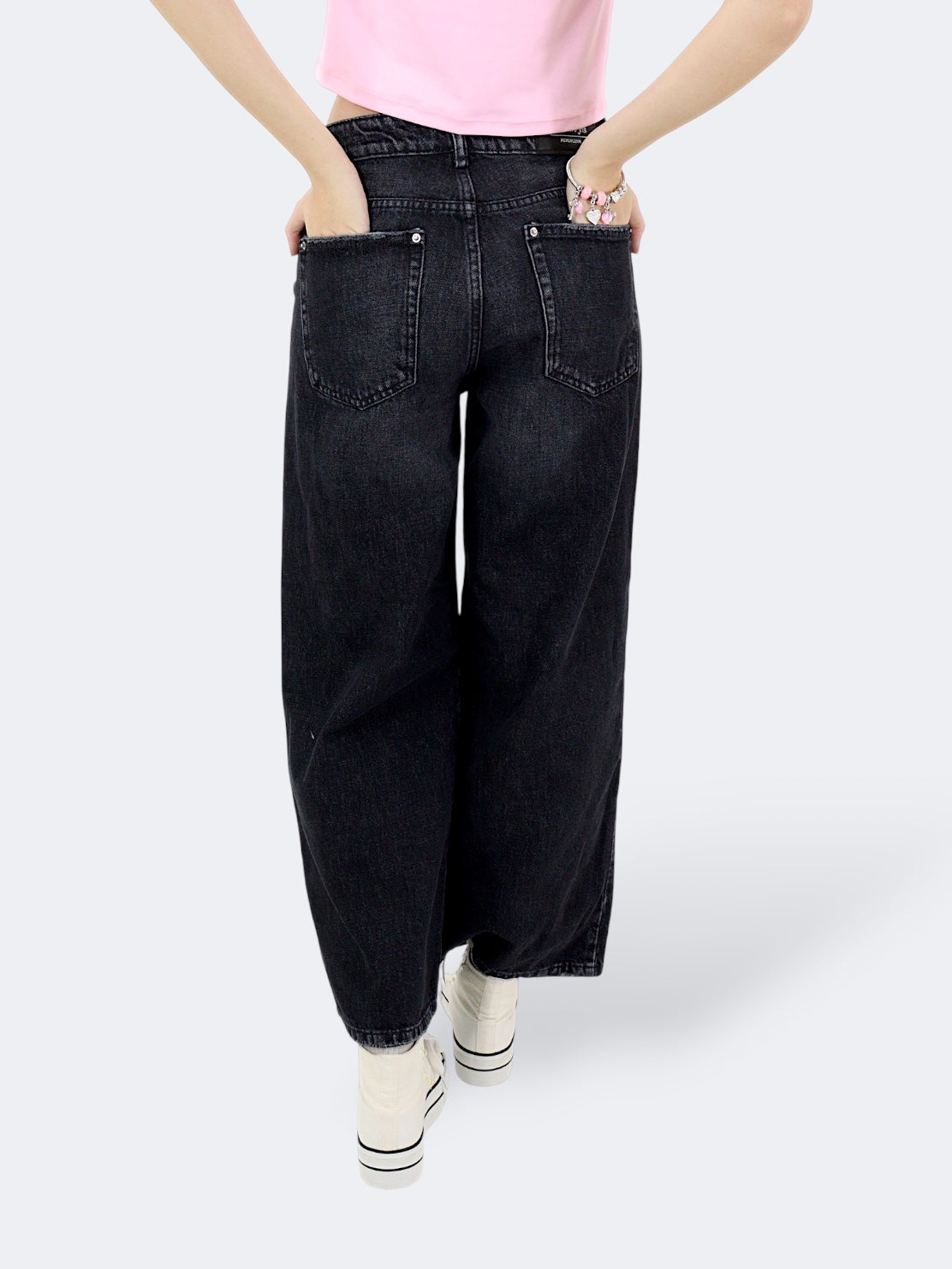 Jeans Wide Leg-Tiro Alto
