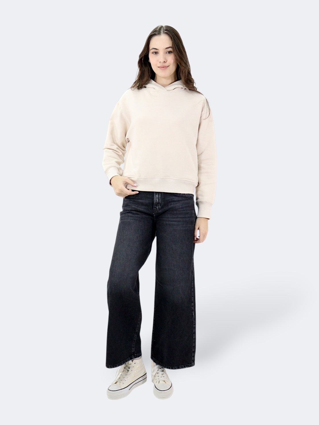Jeans Wide Leg-Tiro Alto