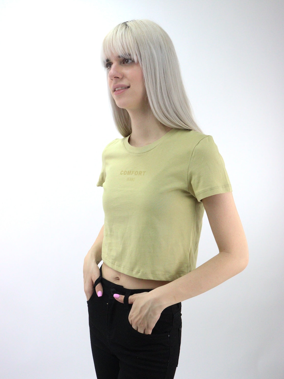 Playera slim size de color verde manzana (NUEVA TEMPORADA)