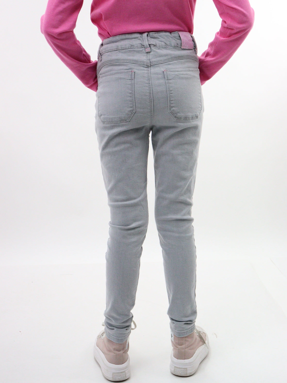 Jeans skinny de color gris