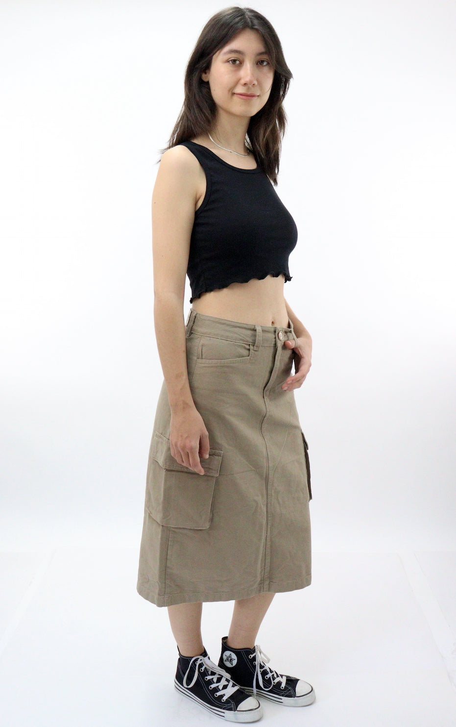 Falda cargo de color khaki (NUEVA TEMPORADA)