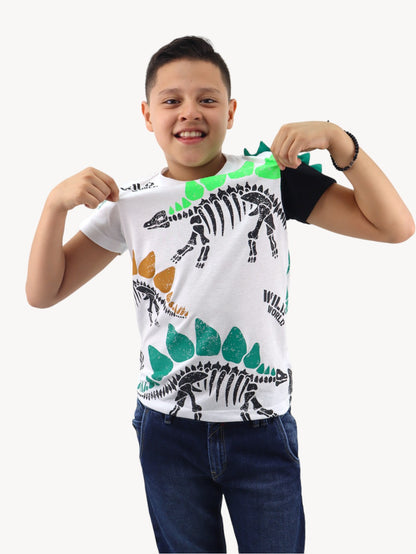 Playera manga corta con diseño de dinosaurio (NUEVA TEMPORADA)