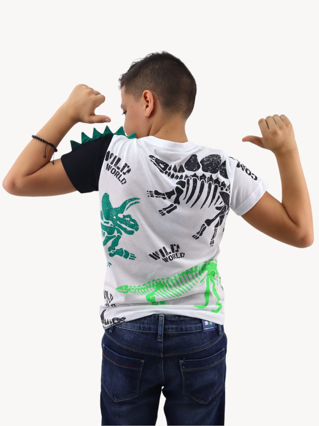 Playera manga corta con diseño de dinosaurio (NUEVA TEMPORADA)