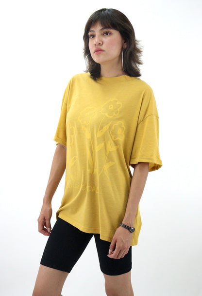 Playera oversize con estampado floral (NUEVA TEMPORADA)