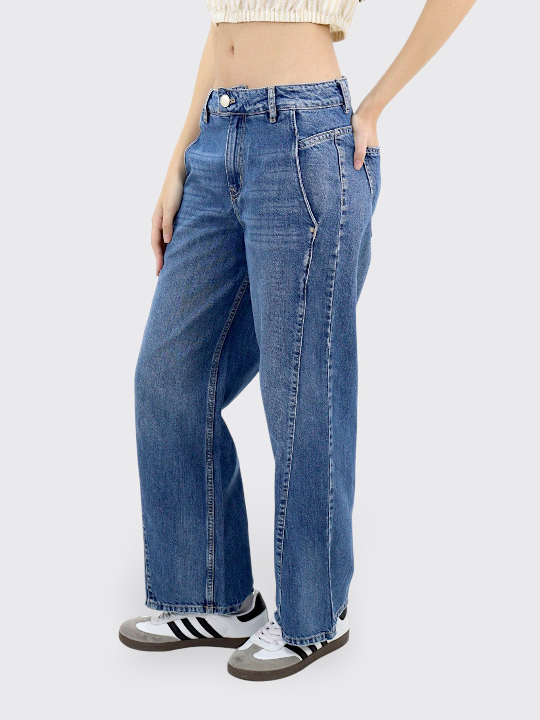 Jeans Wide-Tiro Alto